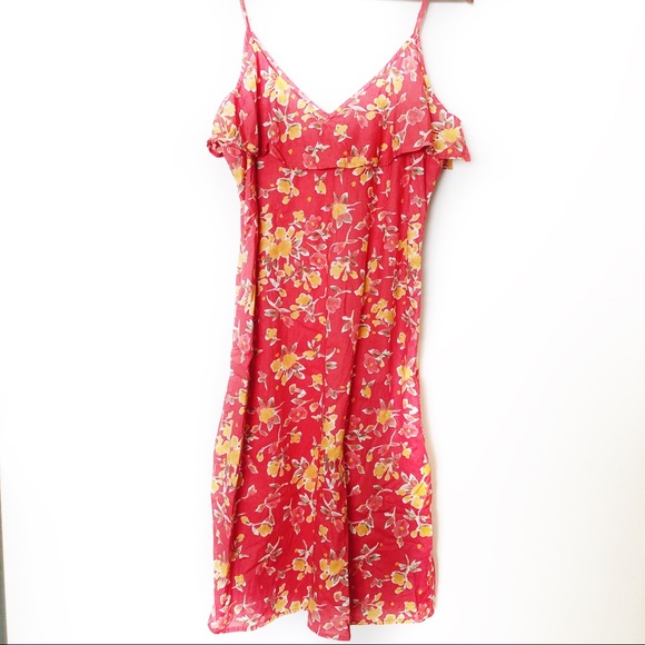 calvin klein floral midi dress